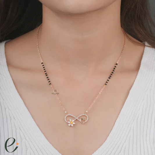 Green stone mangalsutra